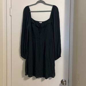 American Eagle Outfitters Navy Blue Ruffle Mini Dress